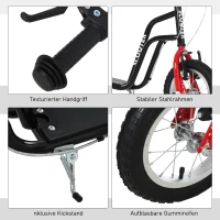 HOMCOM Kinderscooter stuur verstelbare step met luchtbanden 12 inch vanaf 5 jaar(m-7)