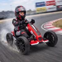 AIYAPLAY Go-Kart electric pentru copii 12V cu 2 motoare, roșu(m-8)