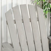 Outsunny Adirondack-stoel weerbestendig Adirondack Chair van hout Tuinstoel met hoge rugleuning en armleuningen(m-9)