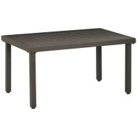 Outsunny Salontafel Houtlook Tuintafel Balkon Salontafel Staal(m-11)