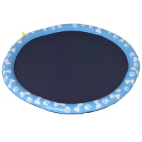 Pawhut 170 cm hondenfontein sproeien antislip outdoor PVC blauw(m-11)