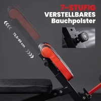HOMCOM halterbank fitnessbank schuine bank multifunctioneel buiktrainer verstelbaar rvs zwart 64 x 146 x 73,5-85 cm | Aosom.nl(m-6)
