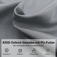 Outsunny Hoes voor tuinparasol, weerbestendig, met ritssluiting, gemaakt van Oxford-polyester, 178 cm, Grijs(m-4)