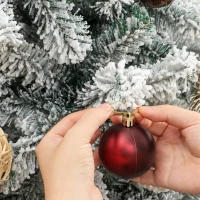 HOMCOM Besneeuwde kunstkerstboom 180 cm met 1920 takpunten en klapsysteem(m-13)