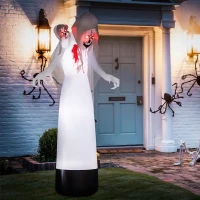 Outsunny 8.9ft Inflatable Three Headed Ghost Halloween Inflatable(m-10)