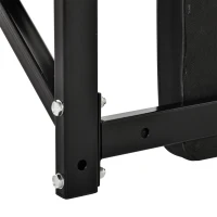HOMCOM Barra de Musculación para Pared Estación de Fondos con Brazos Ajustables para hacer Dominadas Flexiones en Casa 70x53-63x48 cm Negro(m-9)