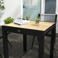Outsunny Tuintafel, weerbestendig, 162 x 80 x 75 cm, Geel(m-9)