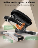 Twist Stepper pour la maison, rembourrage en silicone, pédales surdimensionnées, capacité de charge élevée, 46x39,5x22,5 cm, Noir(m-3)
