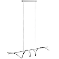 HOMCOM Pendant Light with 3 Colour Temperatures - Silver Tone(m-1)