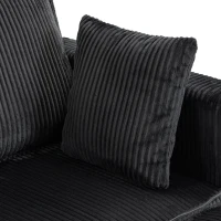 HOMCOM 4-zits hoekbank in U-vorm met opbergruimte, 306 cm, cordlook, 4 kussens(m-10)