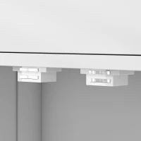 HOMCOM Moderne vrijstaande wastafelonderkast met soft-close scharnieren, lade en 2 deuren, wit(m-12)