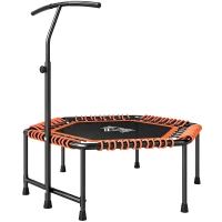 HOMCOM Fitnesstrampoline trampoline tuintrampoline voor yoga 121,92 x 121,92 x 138cm(m-10)
