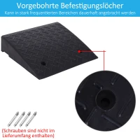 HOMCOM oprijplaat, oprijplaten, 2 stuks rubberen oprit, drempeloprijplaat, oprijhulp voor auto's, rubber 48 x 32 x 13 cm oprijplaat oprijplaten oprit rubber oprijplaat auto | Aosom.de(m-5)