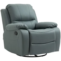 HOMCOM fauteuil met kantelverstelling tot 135°, 360 graden draaibaar, 93 cm x 100 cm x 98 cm, stalen frame, groen(m-10)