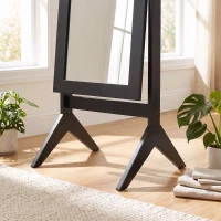 HOMCOM Freestanding Adjustable Angle Dressing Mirror, Full Length Mirror for Bedroom, Living Room, 148 x 47 cm, Black(m-9)