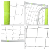 HOMCOM Fußballtor mit Metallrahmen und Netz für Fußballtraining im Garten, im Freien 186x62x123 cm Gelb(m-5)