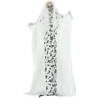 Outsunny 175cm Halloween-decoratie Ghost Bride Eye Glow Horror Sounds(m-10)
