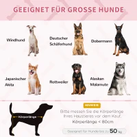 PawHut hondenligstoel outdoor hondenmand kattenmand dierenmand slaapplaats rood(m-7)