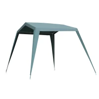Outsunny Carpa Desmontable Carpa Pabellón de Jardín de Tubo de Acero Carpa Plegable para Camping 330x240x215 cm Pérgola de Color Verde(m-11)