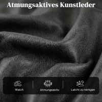 HOMCOM Relax- en opsta-stoel voor senioren, elektrische liftstoel van kunstleer met dubbele motor, pocketveren, zwart(m-6)
