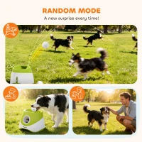 PawHut Automatic Dog Ball Launcher with 5 ETPU Balls 2.3", 3 Distance Settings 20/33/46ft, Green(m-7)
