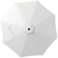 Outsunny Telo per Ombrellone da Ø295 cm in Poliestere Bianco Resistente all'Acqua con Presa d'Aria Superiore(m-1)