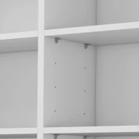 HOMCOM Rek voor 835 cd's of 500 dvd's, Blu-ray opbergkast met 27 vakken en 21 verstelbare planken, wit(m-11)