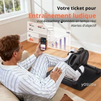 Pédalier d'entraînement, affichage LCD, gain de place, châssis métallique, 50x45x33 cm, noir(m-1)
