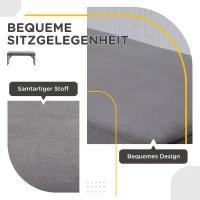 HOMCOM Bank met bekleding, schoenenbank, gangbank, incl. bekleding, donkergrijs+zwart(m-5)
