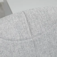 HOMCOM Bureaustoel, in hoogte verstelbaar, 360° draaibaar, tot 110 kg, metalen frame, lichtgrijs, 49 x 56,5 x 73-82,5 cm(m-8)