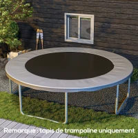 SPORTNOW Tapis de rechange pour trampoline tapis de saut de remplacement, compatible trampoline Ø 3,7 m et ressorts de 14 cm(m-10)