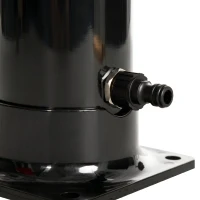 Outsunny Duș Solar de 20L cu Robinet Inferior și Temperatură Reglabilă, din Aliaj de Zinc, 15.5x15.5x222 cm, Negru(m-9)