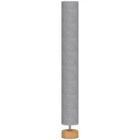 HOMCOM LED Floor Lamp for Living Room, 120cm Modern Standing Lamp with 3000K/4500K/6500K Colour Temperatures, Linen Shade and Wooden Base, Grey(m-1)
