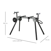 DURHAND Werktafel voor verstekzagen staalverstekzaag 123,5 - 245 cm(m-3)