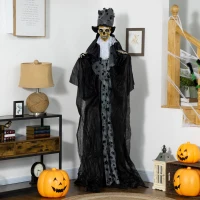 Outsunny Halloweendecoratie spookbruidegom met speciale effecten en geluidsfunctie 110 cm x 18 cm x 183 cm(m-9)