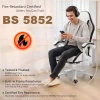 Vinsetto Gaming Chair, Computer Gamer Chair with Reclining High Back, Headrest, Lumbar Support, Footrest, Swivel Wheels, PU Leather, Adjustable Height for Home, White and Black(m-8)