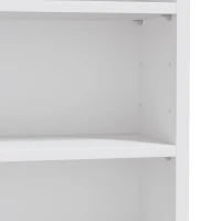 HOMCOM Smalle mediakast, 8 niveaus, 6 verstelbare legplanken, 8 vakken, voor 360 cd's, wit(m-10)