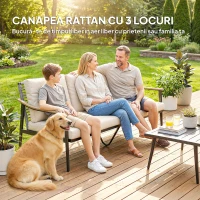 Outsunny Canapea pentru terasă(m-4)