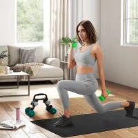 SPORTNOW Set Manubri con Supporto, 3 Coppie di Pesi da 2 x 1 kg, 2 x 3 kg, 2 x 5 kg, Multicolore(m-2)