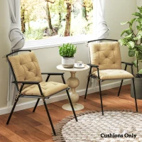 Outsunny Set of Two Outdoor Seat Cushions - Khaki(m-7)