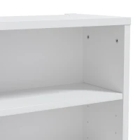 HOMCOM CD-/DVD-rek, 9 niveaus, smal staand rek met 6 verstelbare planken, voor 260 cd's, wit(m-13)