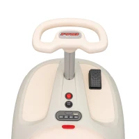 AIYAPLAY 12V Electric Wiggle Car with Pedal, Kids Electric Car with 2 Speeds, Soft Start, Music, Lights for 3-5 Years, White(m-10)