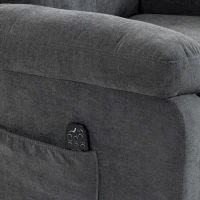 HOMCOM Relaxfauteuil 360° draaibare massagestoel met verwarming, massage en chenille stof, donkergrijs(m-13)