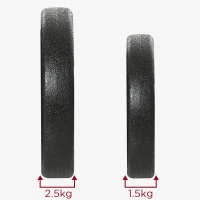 HOMCOM Set Gantere cu Greutăți de 20 kg (4x2.5 kg, 4x1.5 kg) cu 8 Discuri și 2 Gantere de 2 kg, 43x18x7.5 cm, Negru(m-8)