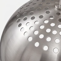 HOMCOM vloerlamp, boogdesign met marmeren voet, 167 cm, zilver(m-12)