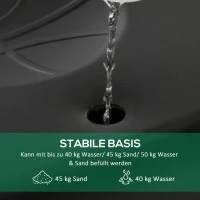 HOMCOM Verstelbare Basketbalstandaard met Wielen 210-260 cm - Voor Buiten & Binnen(m-5)