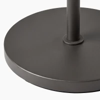 HOMCOM Vloerlamp met ronde kap, voetschakelaar, lang snoer, elegante look, metaal, grijs(m-13)