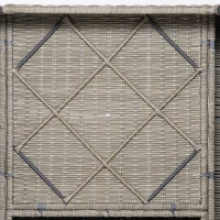 Outsunny Set 4 Pz Salotto da Esterni in Rattan con 1 Divano, 2 Poltrone e 1 Tavolino, Kaki e Beige(m-7)