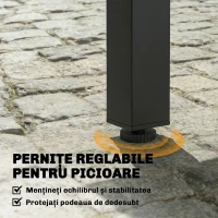 Outsunny Set Mese de Exterior cu Scaune Stivuibile, Gri(m-9)