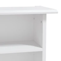 HOMCOM Smalle mediakast, 8 niveaus, 6 verstelbare legplanken, 8 vakken, voor 360 cd's, wit(m-12)